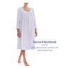 Celestine Vienna 4 Long Flannel Gown - White