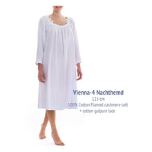  Celestine Vienna 4 Long Flannel Gown - White