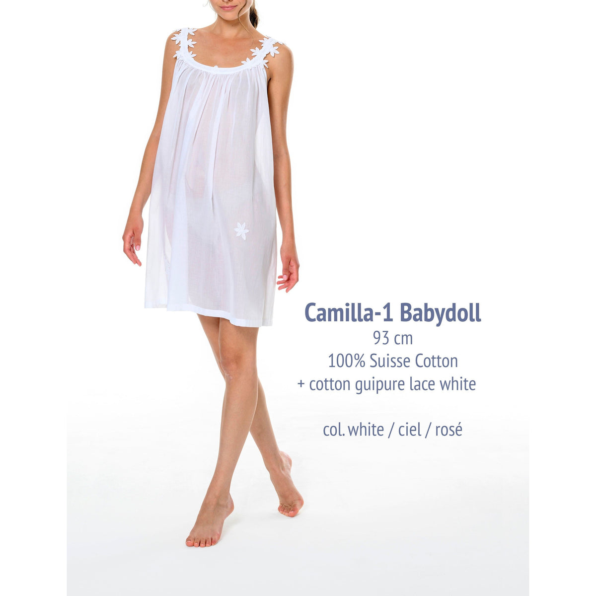 Celestine Camilla 1 Babydoll - White – Bits of Lace Fine Lingerie