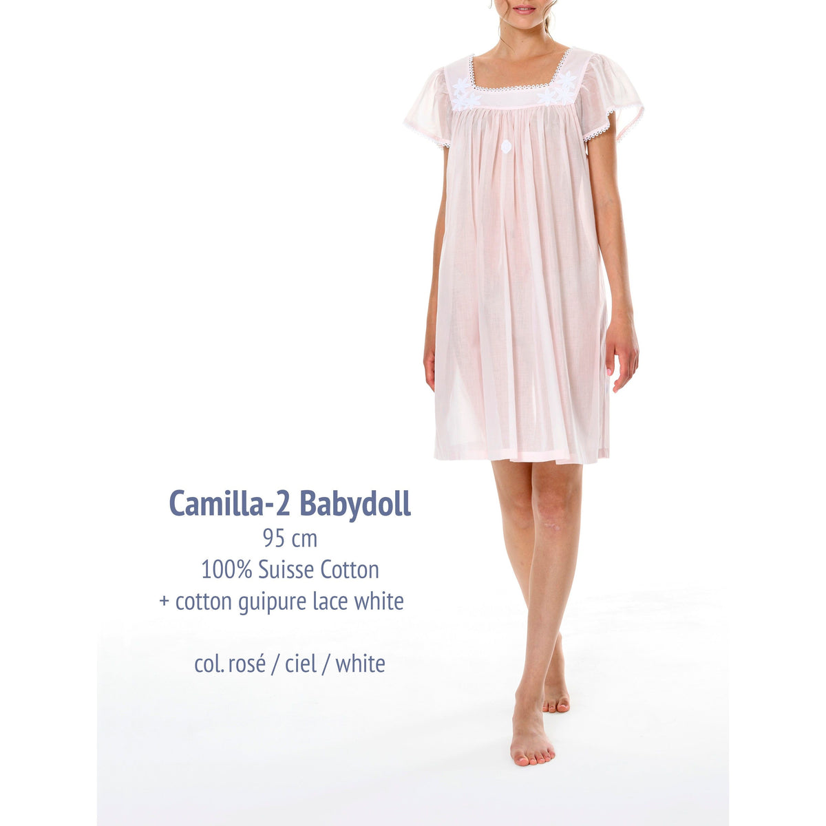 Celestine Camilla 2 Babydoll - Rose – Bits of Lace Fine Lingerie