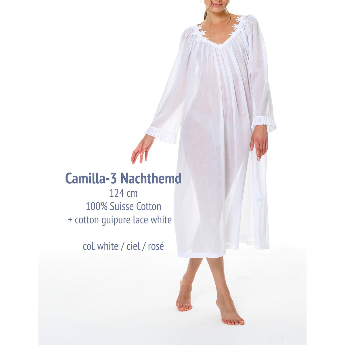 Celestine Camilla 3 Long Gown - White – Bits of Lace Fine Lingerie