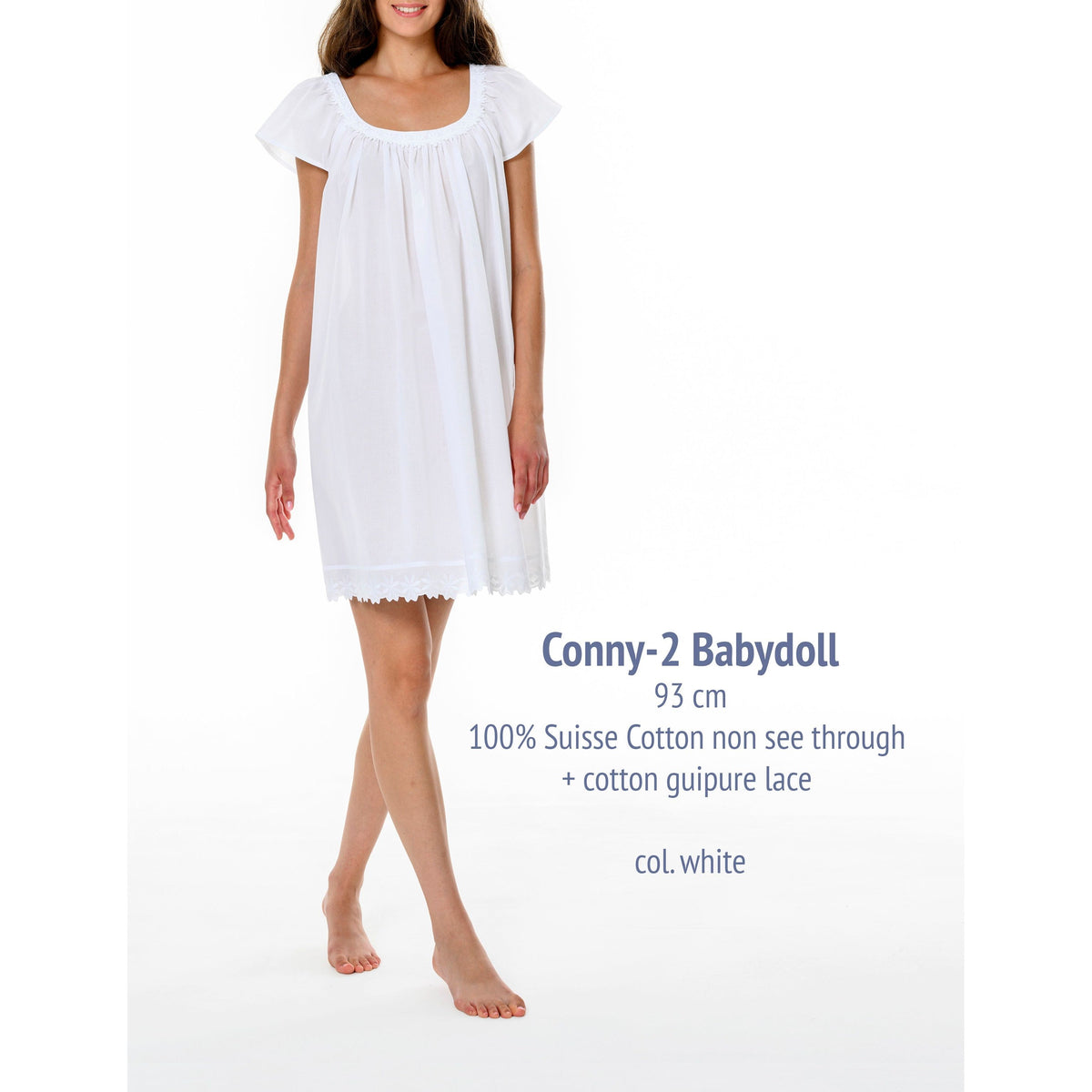 Celestine Conny 2 Babydoll - White – Bits of Lace Fine Lingerie