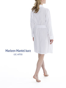  Celestine Marleen Flannel Short Robe - White