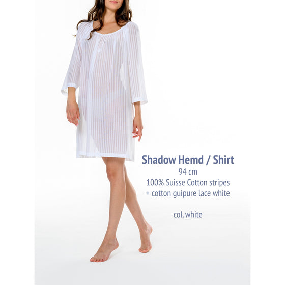 Celestine Shadow Hemd Shirt - White