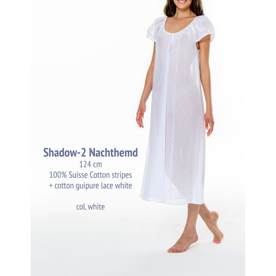 Celestine Shadow 2 Long Gown - White