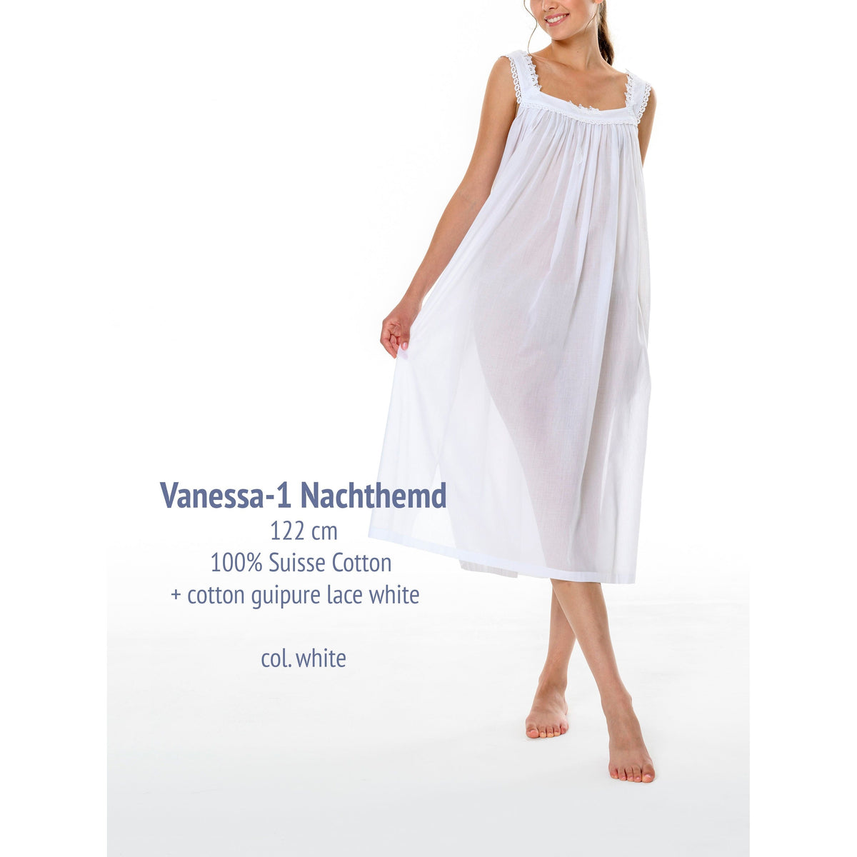 Celestine Vanessa 1 Long Gown - White – Bits of Lace Fine Lingerie
