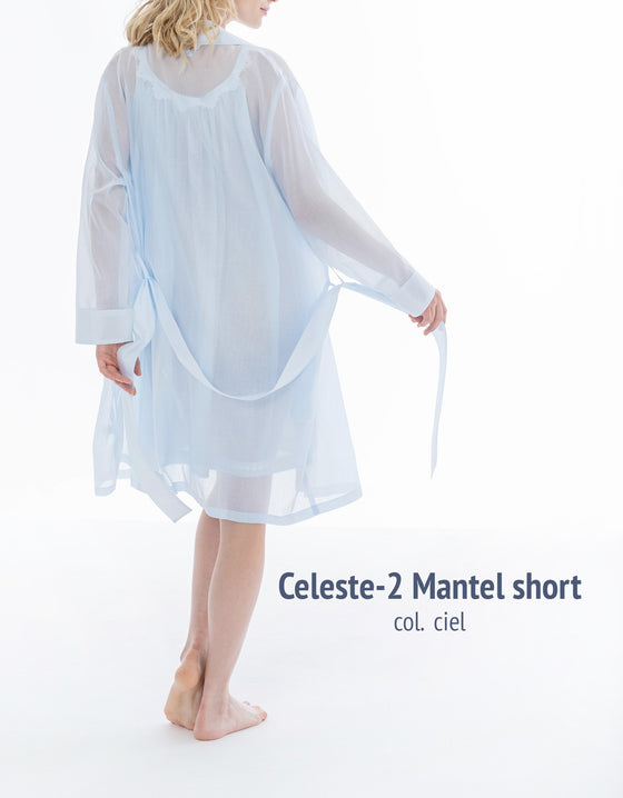 Celestine Celeste 2 Short Wrap Robe - Blue