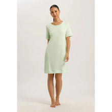  Hanro Natural Comfort Short Sleeve Gown - Green Tea