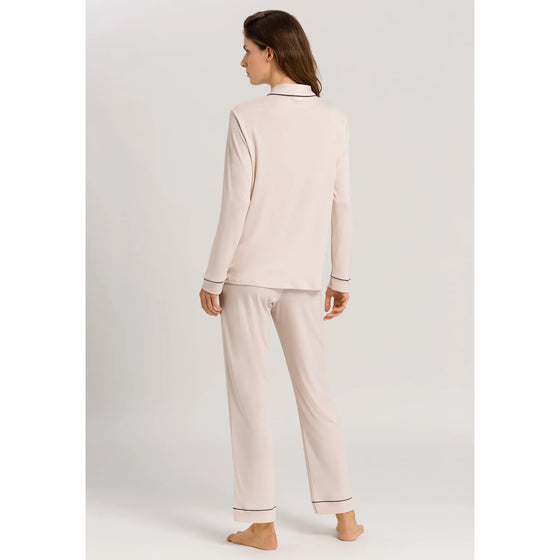 Hanro Natural Comfort Long PJ Set - Almond