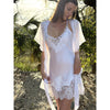 Christine Pure Chiffon Short Wrap - White