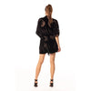 Christine Faberge Velvet Short Robe - Kohl