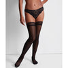Aubade Stay-Up Thigh High Stockings - Black with Lace