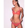 Fleur Du Mal Sheer Tulle Thong - Coral