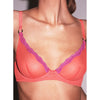 Fleur Du Mal Sheer Tulle Demi Bra - Coral