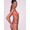 Fleur Du Mal Sheer Tulle Demi Bra - Coral