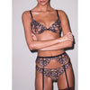 Fleur Du Mal Lily Embroidery Demi Bra- Leopard Lily