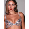 Fleur Du Mal Lily Embroidery Demi Bra - Platinum