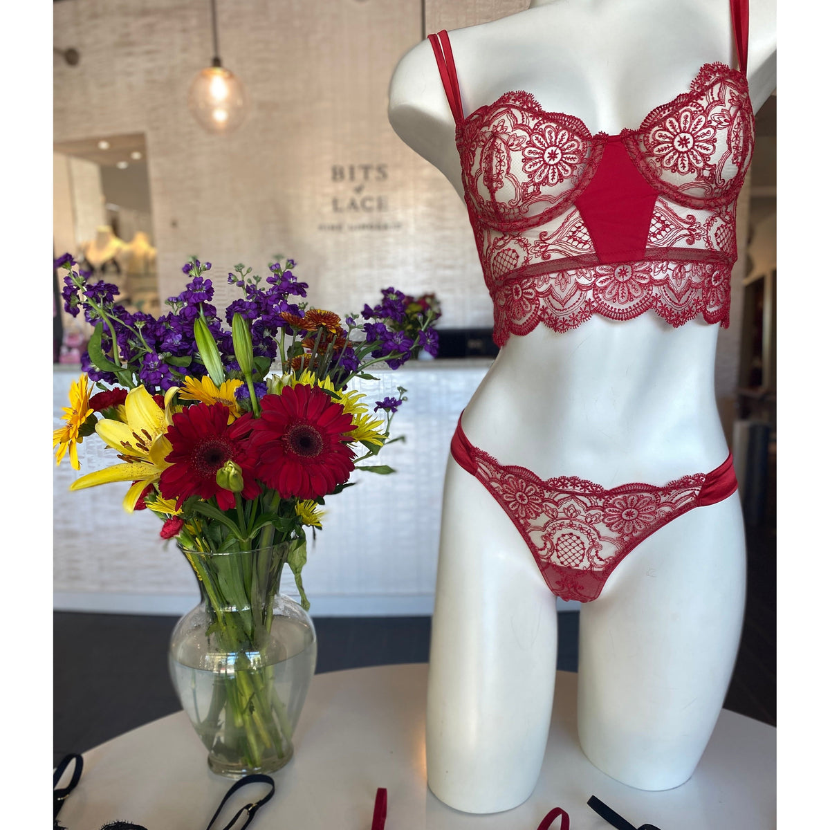 ID Sarrieri Casino Games Bustier - Red – Bits of Lace Fine Lingerie