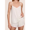 Eberjey Frida Cami Shorty PJ Set - Ivory/Pink Nectar