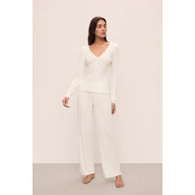  Eberjey Pointelle Henley PJ Set - Ivory