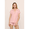 Eberjey Gisele Shorty PJ Set - Pink/Ivory