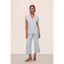  Eberjey Gisele Cropped Pant Pajama Set - Ice Blue