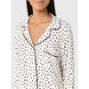 Eberjey Gisele Long Pajama Set - Little Hearts White and Black