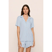  Eberjey Gisele Ribbed Shorty PJ Set - Nantucket Breeze