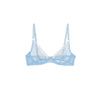 Fleur Du Mal Sheer Tulle Demi Bra - Light Sky