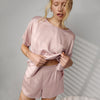 Lunya Washable Silk Tee Short Set - Delicate Pink