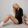 Lunya Washable Silk Tee Short Set - Black