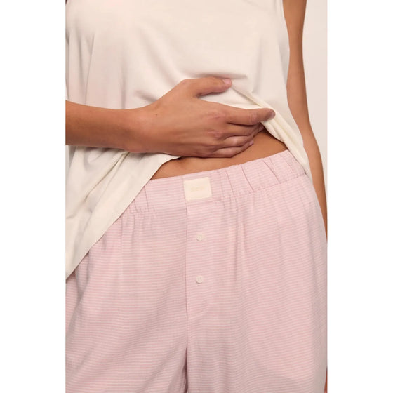 Eberjey Nautico Boxer Pants - Pink Stripes