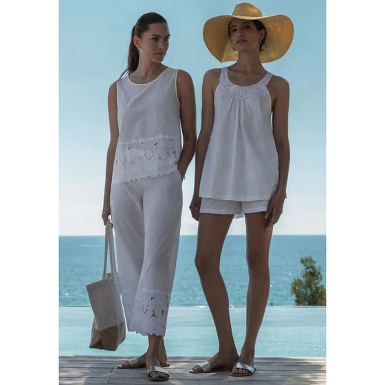 Hanro Clara Short Set - White