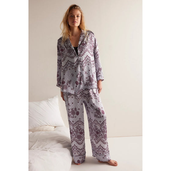 Free People Dreamy Days PJ Set - Ice Combo