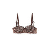 Fleur Du Mal Leopard Embroidery Balconette - Chocolate
