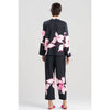 Natori Orchida Notch Pajama Set - Black