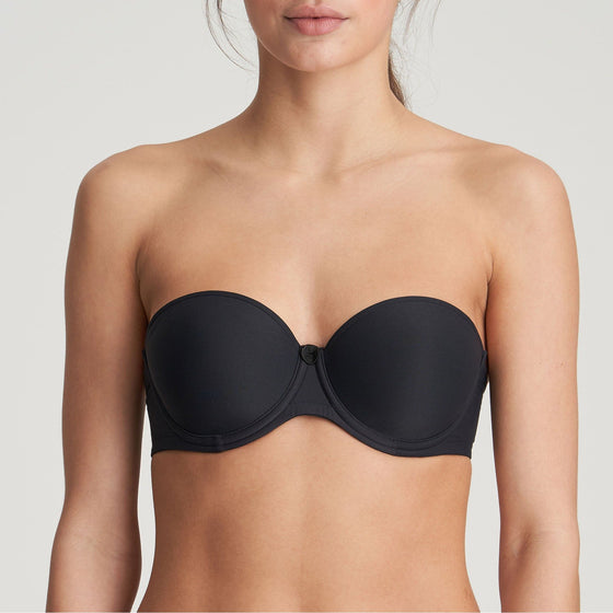 Marie Jo Tom Strapless T-Shirt Bra - Foam Lined, Underwire, Convertible Straps (32A, Cafe Latte)